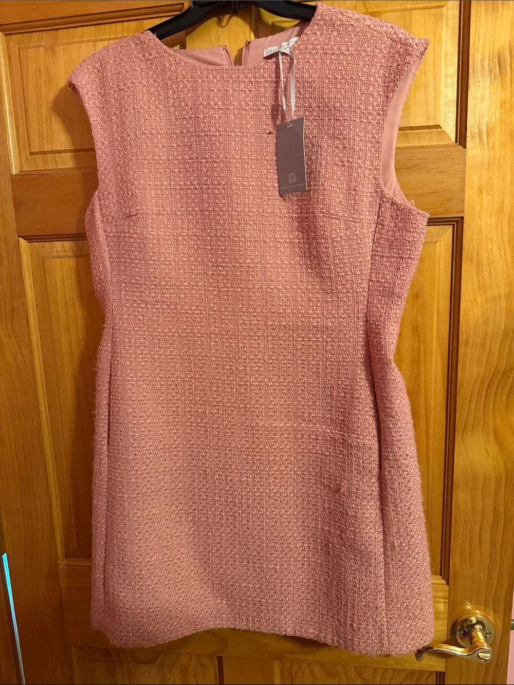 Preston & York Pink Textured Mini Sheath Dress